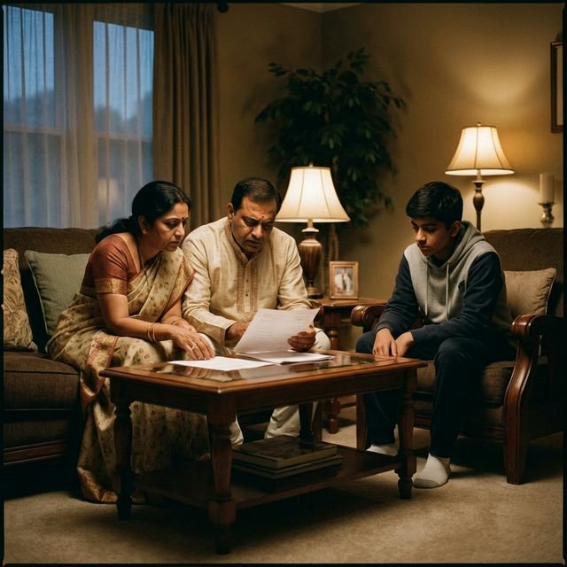 Family stressing over rejection letters